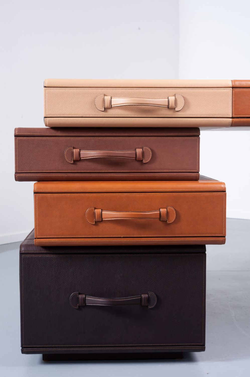 Desk of Briefcases / Suitcase Series by Maarten De Ceulaer for Nilufar